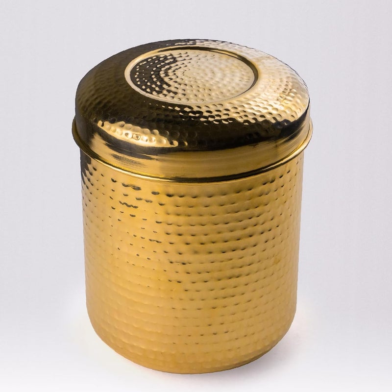 Healthsmith Healthsmith Brass Dabba for Storage Pure Brass Large Range JarContainer Multipurpose Dabba 6500 ml  - Image 4