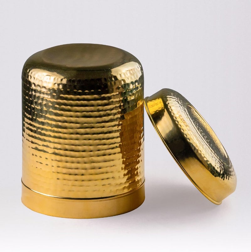 Healthsmith Healthsmith Brass Dabba for Storage Pure Brass Large Range JarContainer Multipurpose Dabba 6500 ml  - Image 5