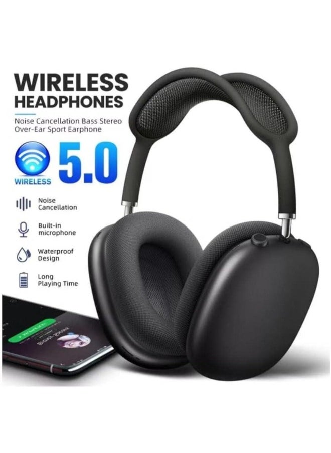 P9 - Wireless Bluetooth Headset P9 - Black : Superior Sound and Wireless Comfort - Image 1
