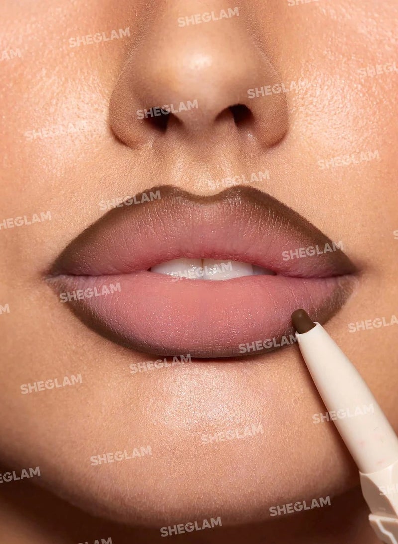 SHEGLAM Glam 101 Lipstick & Liner Duo- Deep Caramel - Image 4