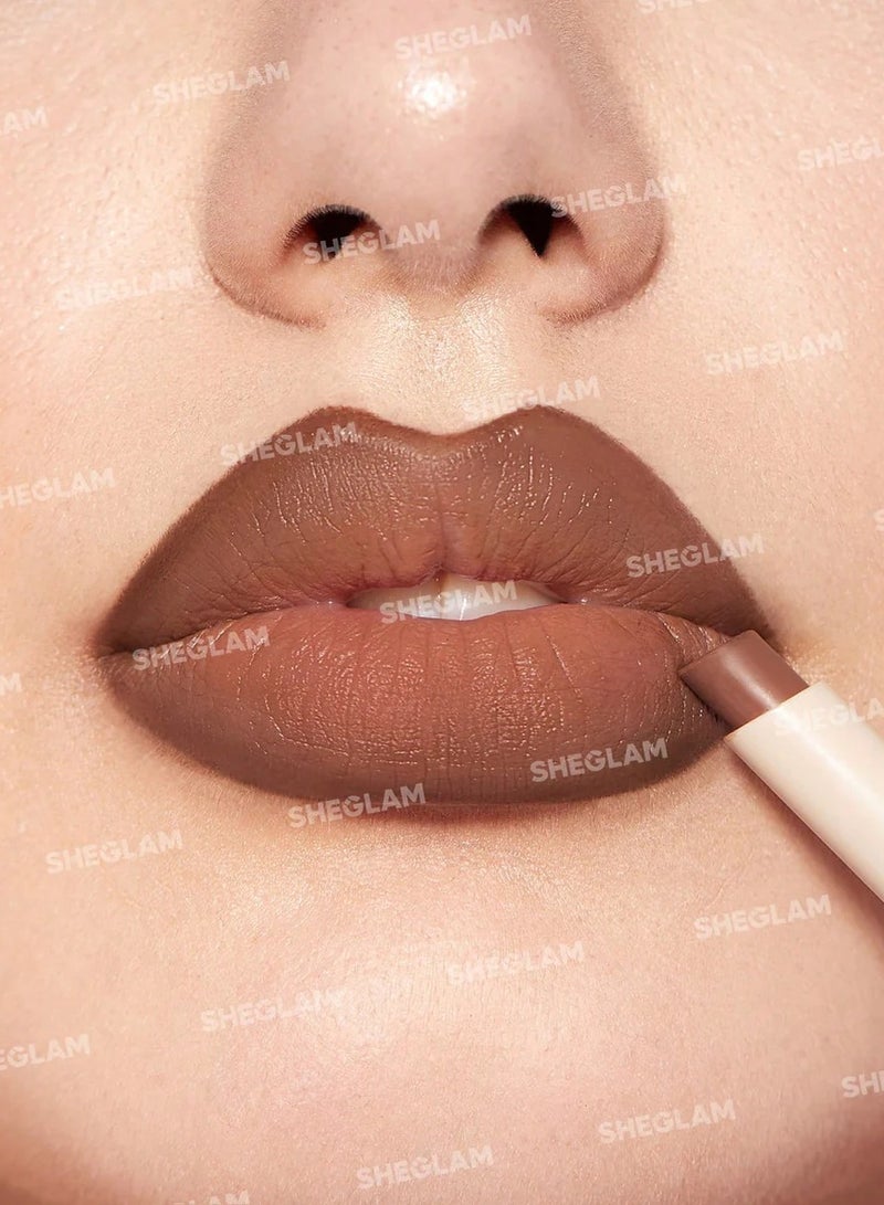 SHEGLAM Glam 101 Lipstick & Liner Duo- Deep Caramel - Image 3