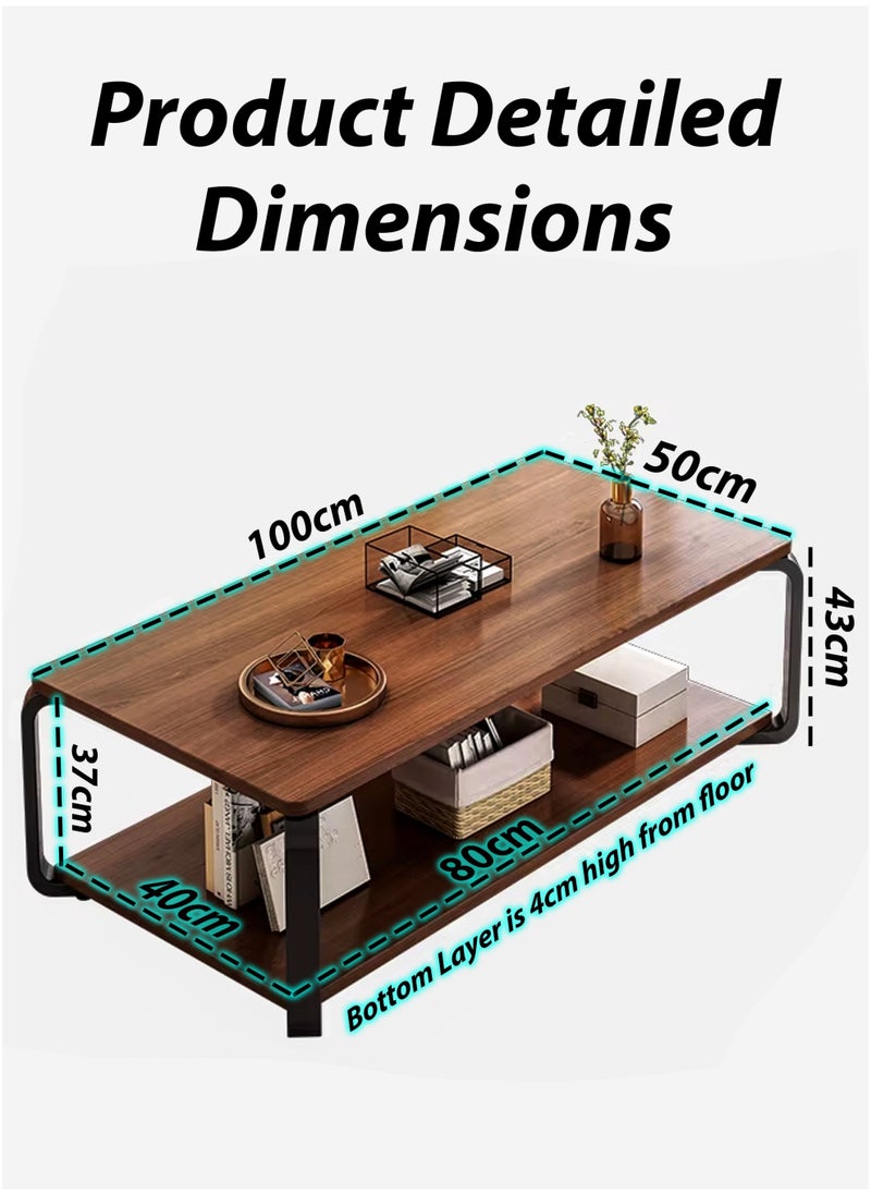Toshionics 2 Layers of Geometric Marble Faux White Coffee Table with Marble-like Tabletop and Paint-Coated Golden Steel Frame Legs Multifunctional Modern Luxurious Stylish Minimalist Nordic Accent Center Table for Home Living Room Office Hotel Lobby Lounge Reception Areas  - Image 5
