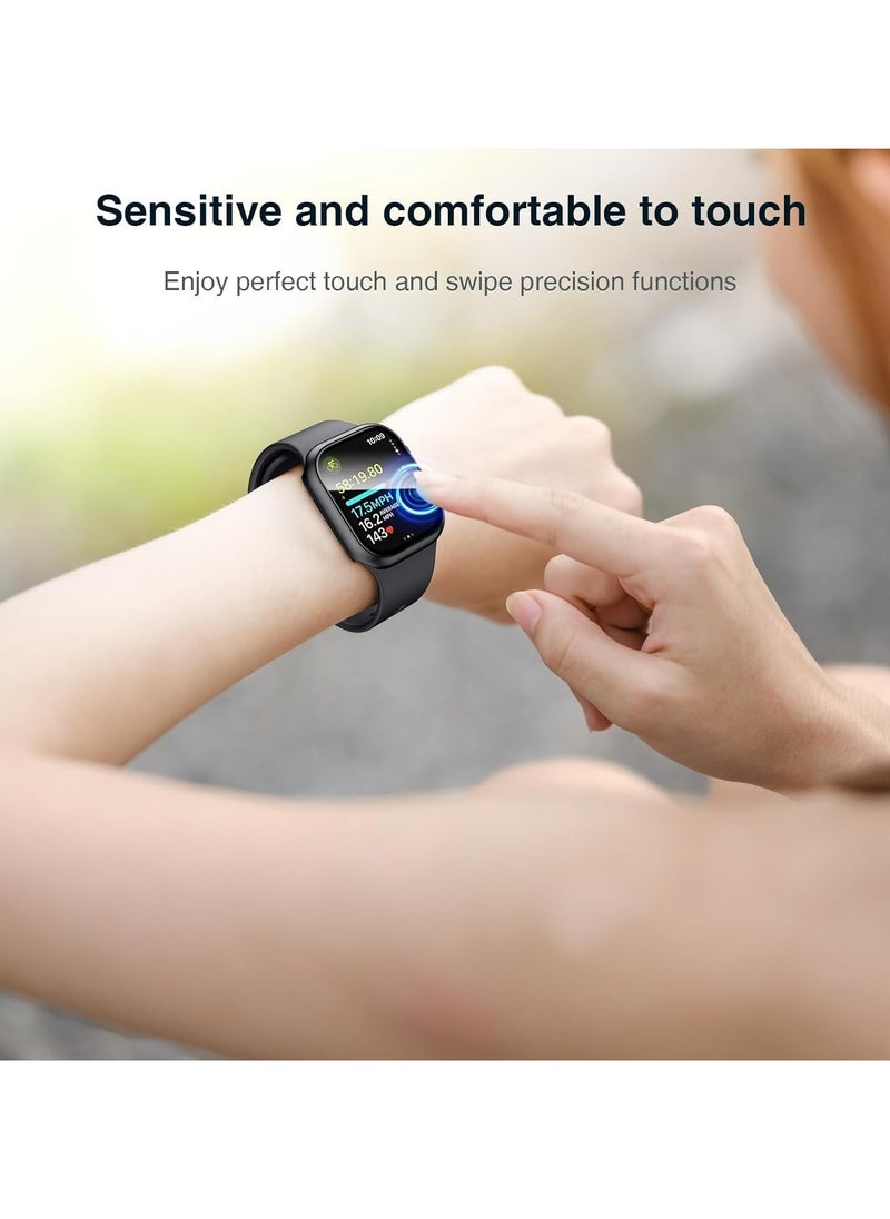 Generic Hard Case Compatible with Apple Watch Series 10 46mm(2024), with 9H Tempered Glass Screen Protector [360° Shockproof + Anti Scratch] Cover for iWatch S10 46mm-Black  - Image 3