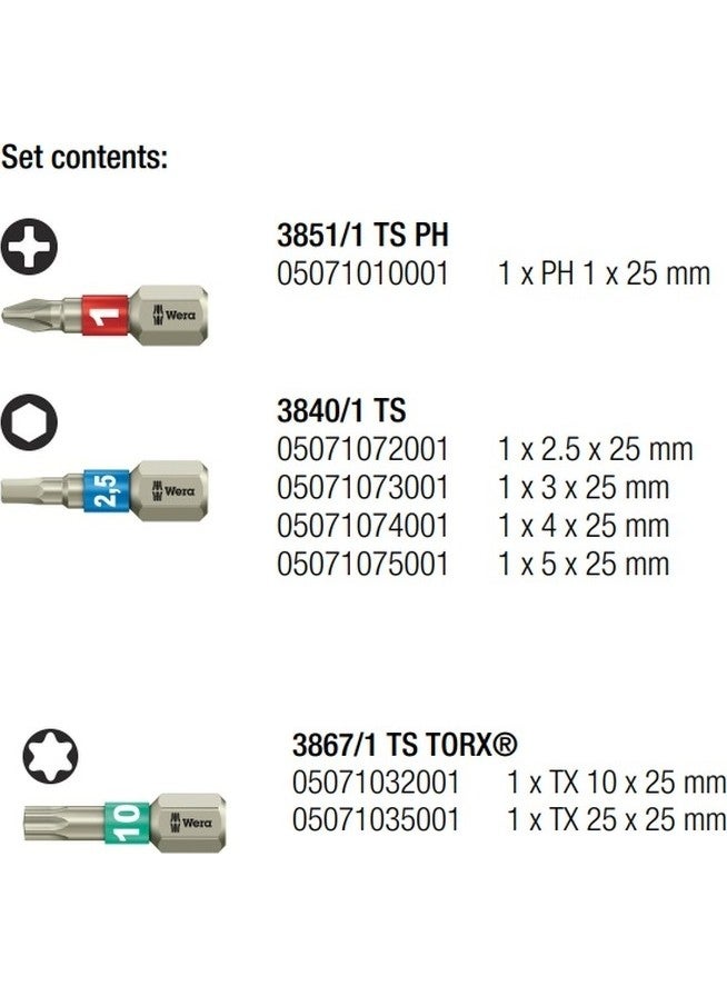 Wera Bicycle Repair Screwdriver Bits Set 11 05004179001  - Image 3