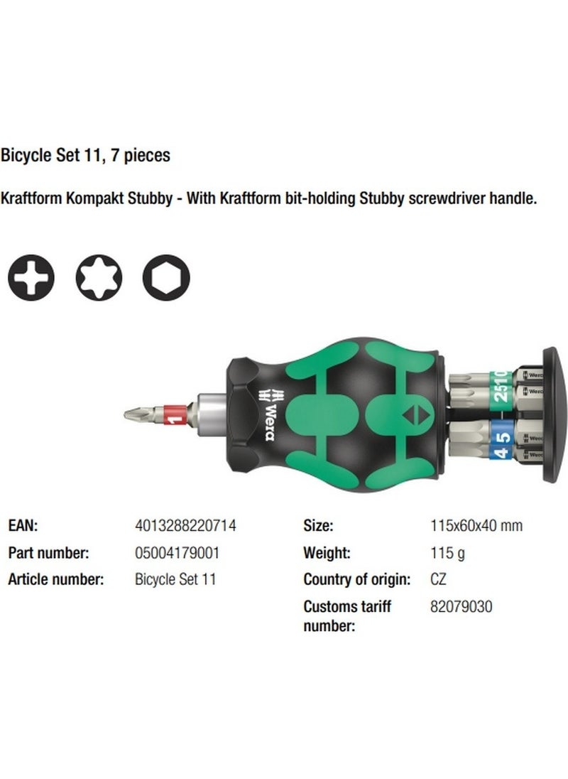 Wera Bicycle Repair Screwdriver Bits Set 11 05004179001  - Image 2
