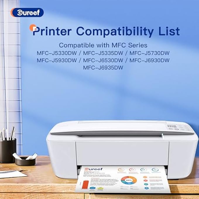 LC3219XL INK CARTRIDGES REPLACEMENT FOR BROTHER LC3219 XL LC3217 FOR BROTHER MFC-J5330DW MFC-J5335DW MFC-J5730DW MFC-J5930DW MFC-J6530DW MFC-J6930DW MFC-J6935DW (B/C/M/Y, 4-PACK) - Image 3