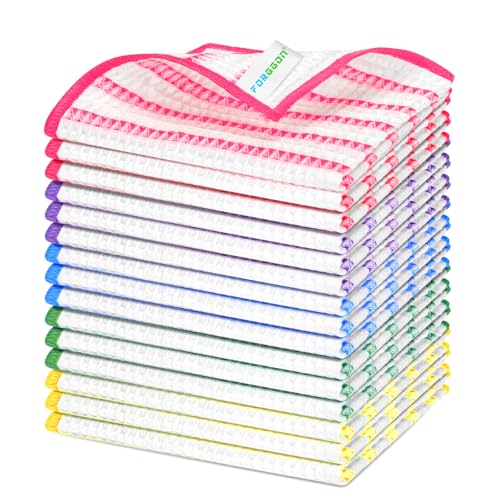 Forggon Wood Fiber Cleaning Cloth15pcs Super Absorbent Cleaning Cloth No Oil Stains Household No Stripe Cleaning Cloth for Car Kitchen Household Multifunctional Cleaning Towel Size115x115in - Image 2