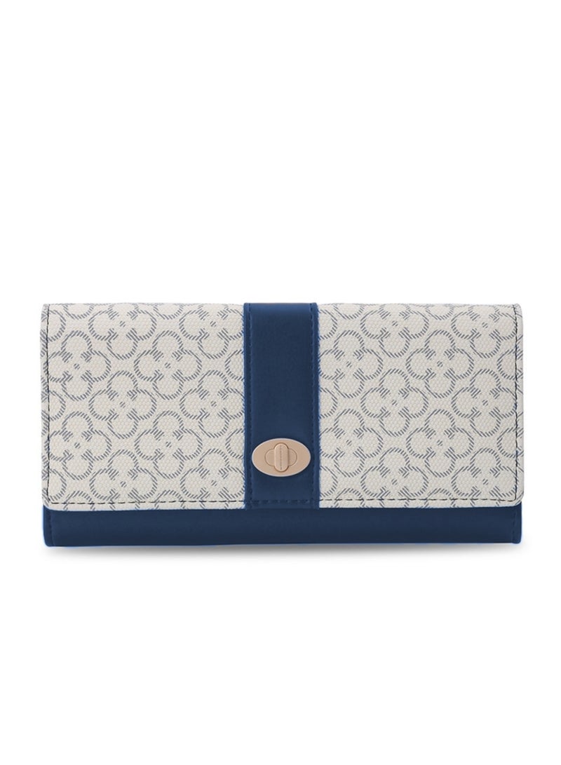 Classic Geometric Print Women's Wallet Large Capacity  Zip Ladies Card Phone Holder  Wristlet Leather - Image 2
