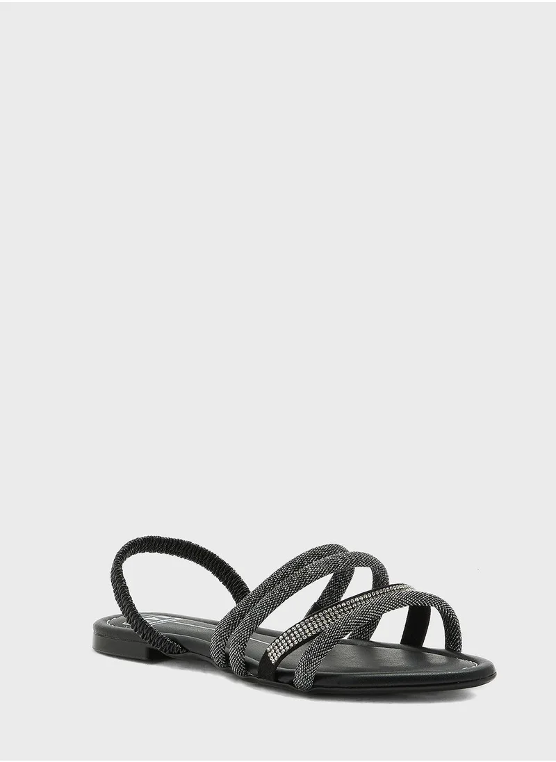 MOLECA Danielle Multi Strap Flat Sandals