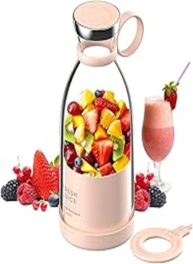 Mini portable rechargeable blender automatic orange juicer machine wireless blender smoothie juice extractor portable mixer - multicolor