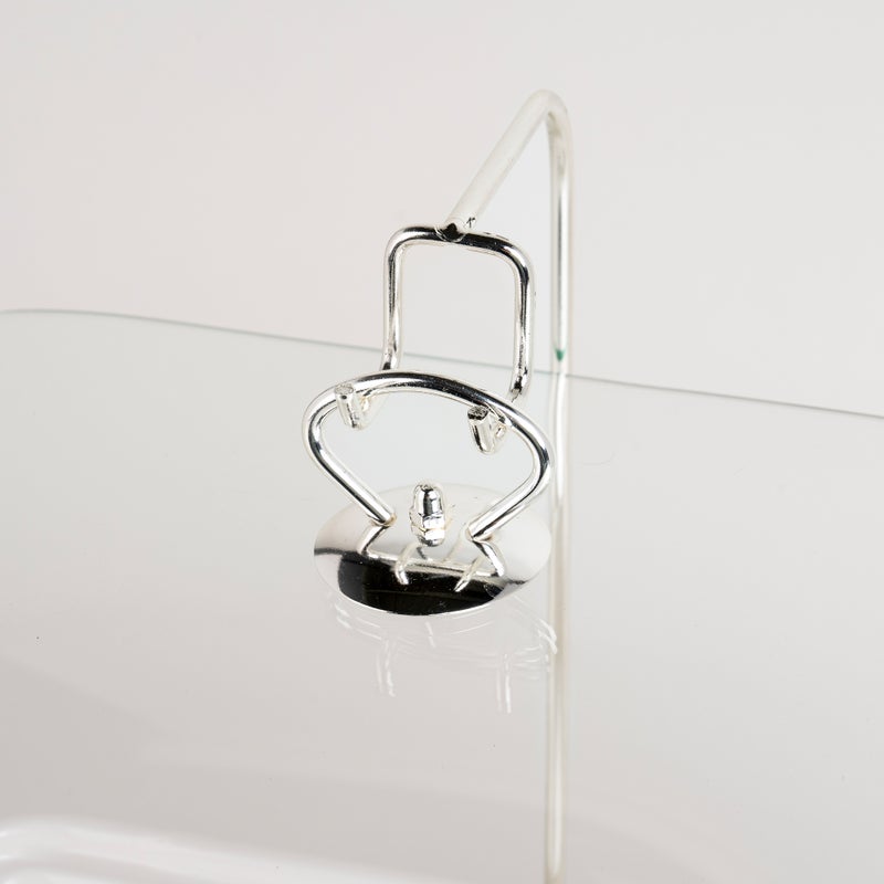 La Mesa Rectangular Food Warmer Set With Candle Stand Silver 13.5" - Image 2