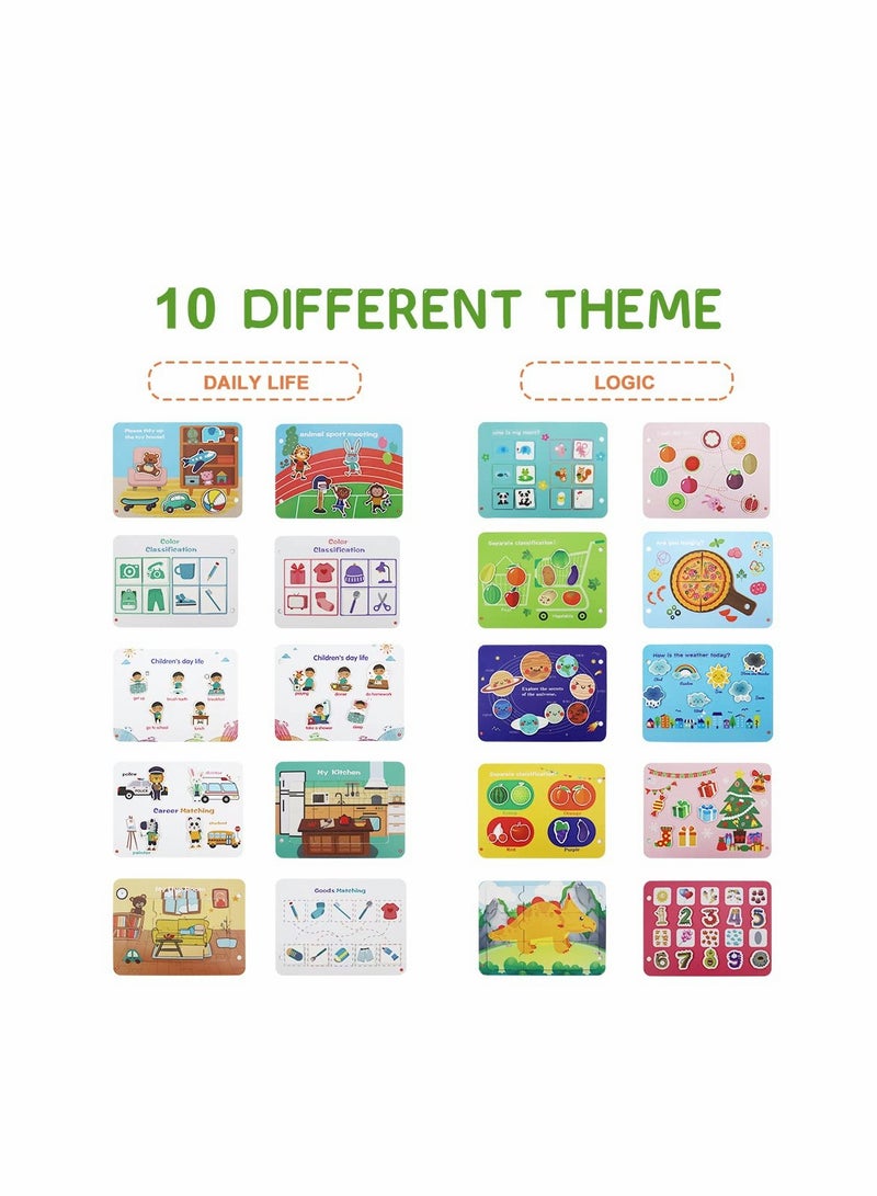 Excefore Quiet Book for Toddlers Activity Toys Early Learning Toy for Kids Sensory Education Preschool Learning Book - Best Gifts for Boys and Girls Aged 2 3 4 5 6 (2 Pack) - Image 2