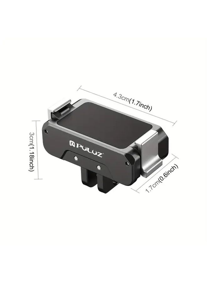 Magnetic Quick Release Metal Base For Action 5 Pro 4 3 Durable Aluminum Alloy Secure Locking Black - Image 2