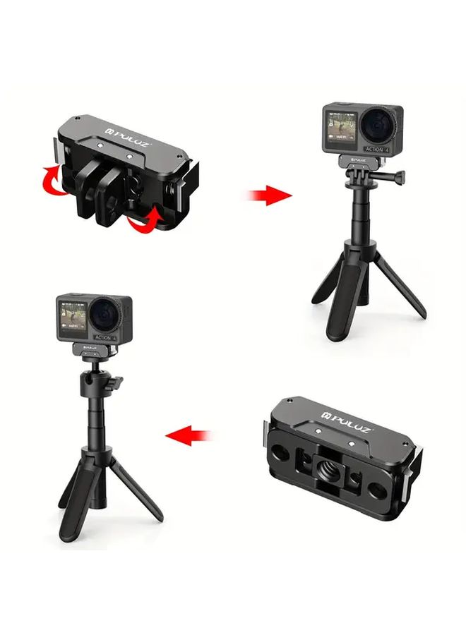Magnetic Quick Release Metal Base For Action 5 Pro 4 3 Durable Aluminum Alloy Secure Locking Black - Image 3