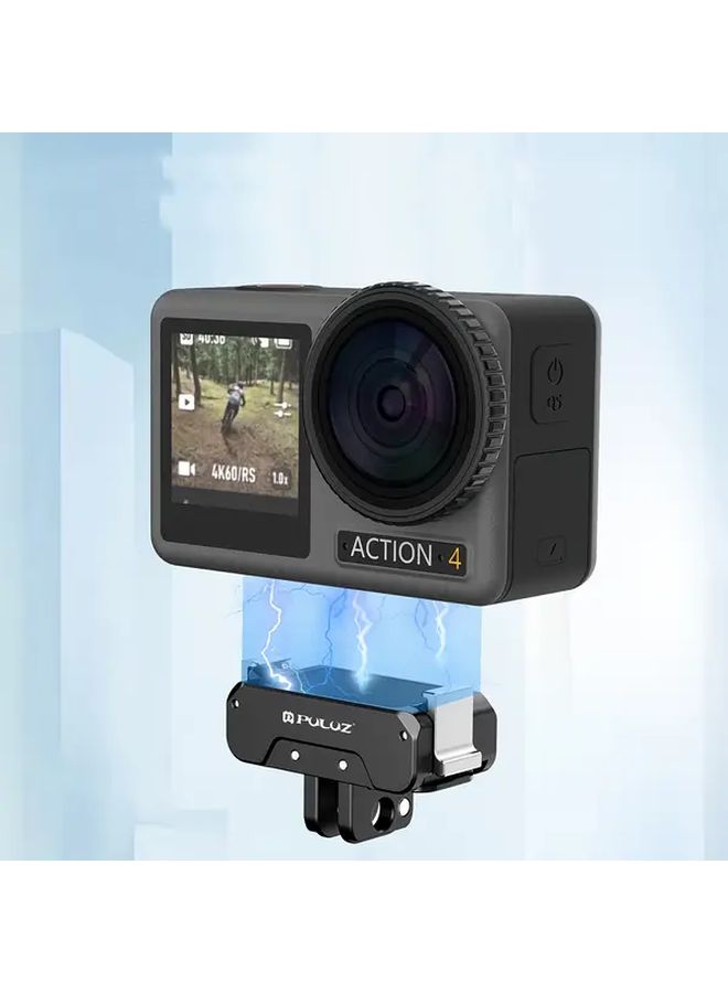Magnetic Quick Release Metal Base For Action 5 Pro 4 3 Durable Aluminum Alloy Secure Locking Black - Image 1