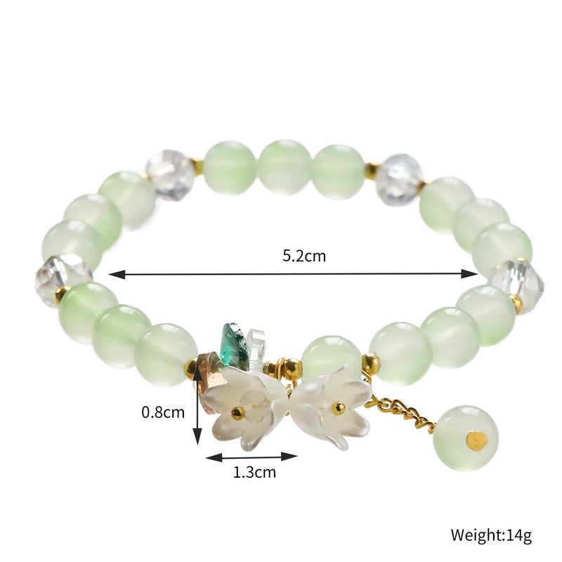 Floral Butterfly Bracelet Ins Niche Coloured Glaze Bracelet For Best Friends And Students Party High-Value Gifts For Children And Women - Image 1