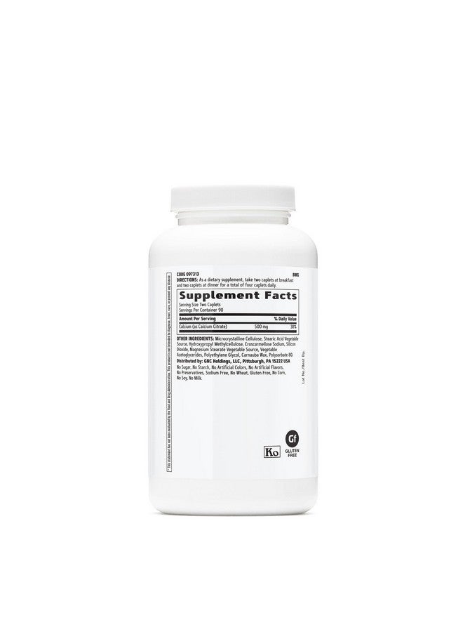 GNC جي إن سي سترات الكالسيوم 1000 ملغ، 180 قرص نباتي - Image 2