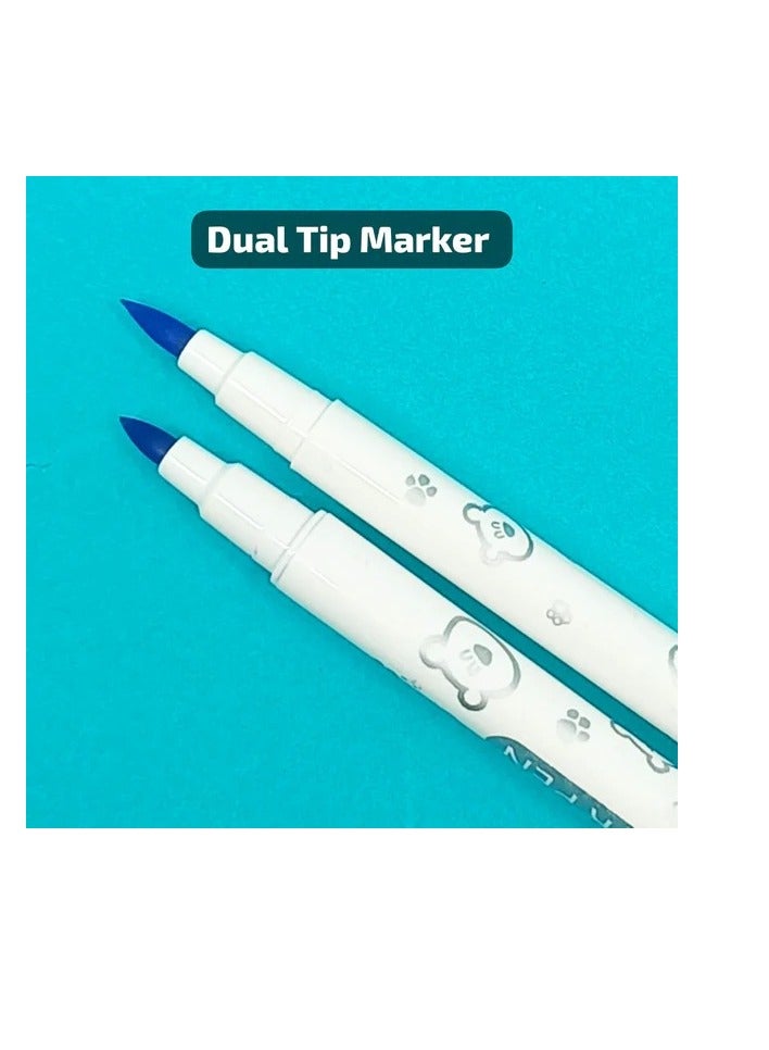 HA-Dual Tip Art Markers Water-Based Set Of 36 Colours - Image 2