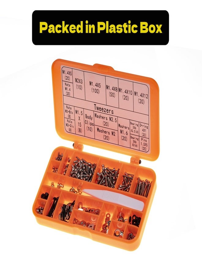 RampCrab Screws Kit for SCX24 AX24, Cup Head, 380 Pcs, 304 Stainless Steel Screws, Bearing, Screws, Screwdriver Set with Box for 1/24 RC Crawler Car Axial SCX24 C10 Deadbolt JLU Gladiator Bronco - Image 5