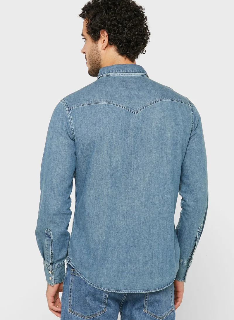 Levi's Mid Wash Slim Fit Casual Shirt