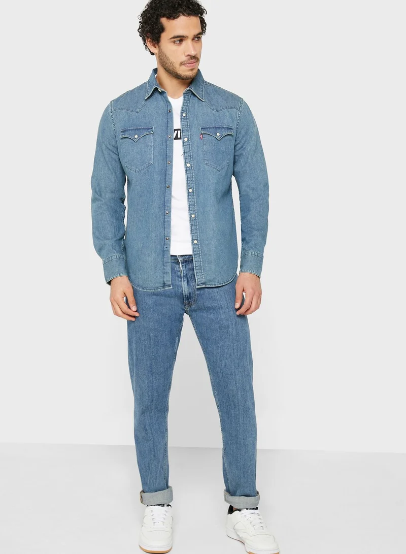 Levi's Mid Wash Slim Fit Casual Shirt