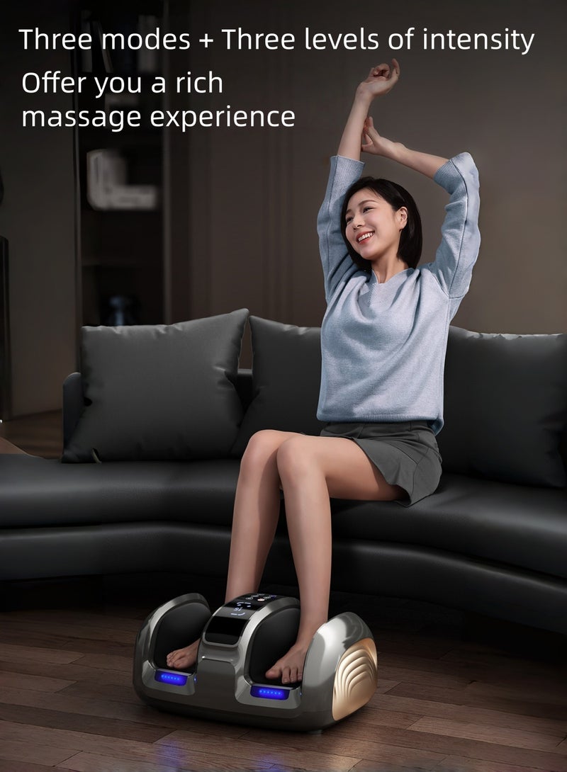 EzzySo مدلك القدم مع تدليك عميق وعلاج ضغط الهواء يوفر تدليك للقدم والساقين يخفف من آلام العضلات المتعبة وتدليك الأنسجة العميقة للقدم لتخفيف الألم يعزز الدورة الدموية، استرخاء للاستخدام في المنزل أو المكتب - Image 3