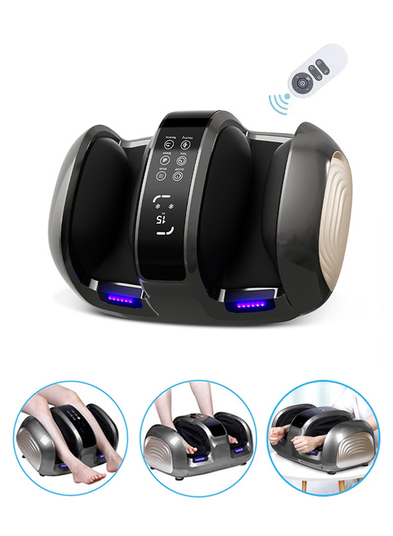 EzzySo مدلك القدم مع تدليك عميق وعلاج ضغط الهواء يوفر تدليك للقدم والساقين يخفف من آلام العضلات المتعبة وتدليك الأنسجة العميقة للقدم لتخفيف الألم يعزز الدورة الدموية، استرخاء للاستخدام في المنزل أو المكتب - Image 1
