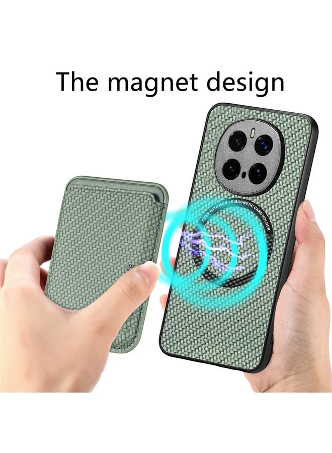 S-TOP Case For Honor Magic 7 Pro Carbon Fiber Leather Card Magsafe Phone Case - Image 3