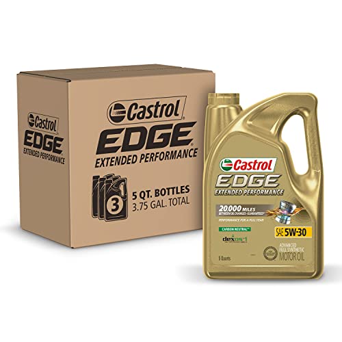 Castrol Edge Extended Performance 5W-30 Advanced Full Synthetic Motor Oil, 5 Quarts, Pack of 3 - Image 1