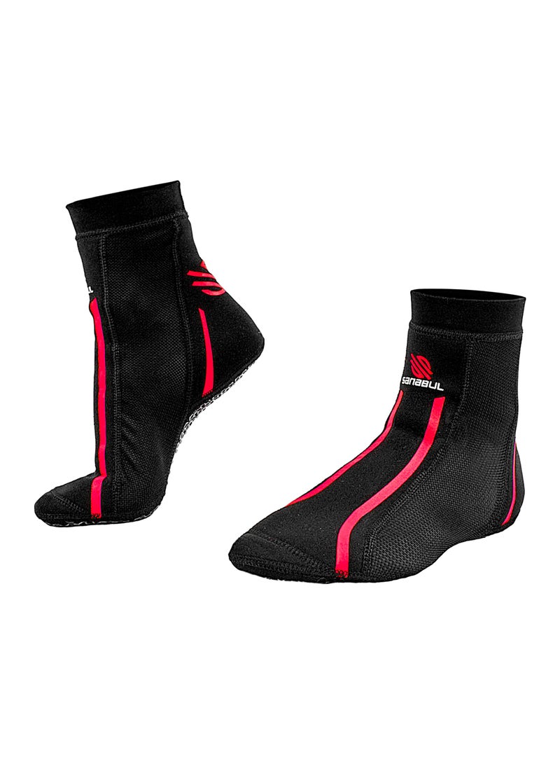 Sanabul  New Item Foot Grip Socks For Men & Women | Mma, Kickboxing, Wrestling, Pilates, Yoga Anti Slip Socks, Non Slip Socks (Large/X-Large, Red)  - Image 2