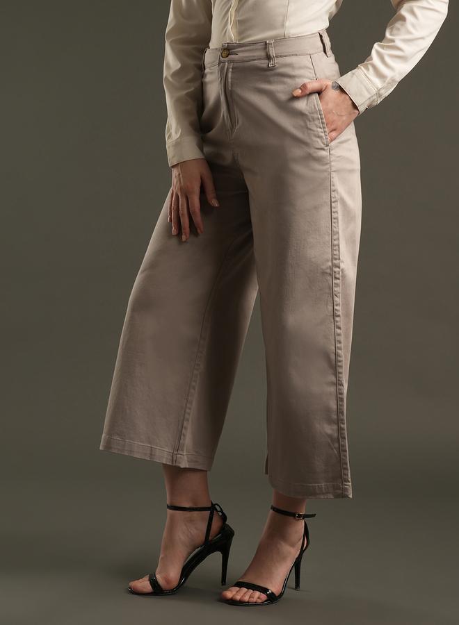 Globus Satin Stretchable Mid-Rise Relaxed Fit Trousers - Image 2