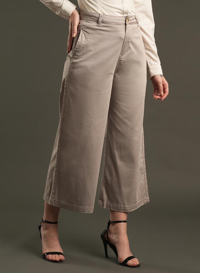 Globus Satin Stretchable Mid-Rise Relaxed Fit Trousers - Image 3