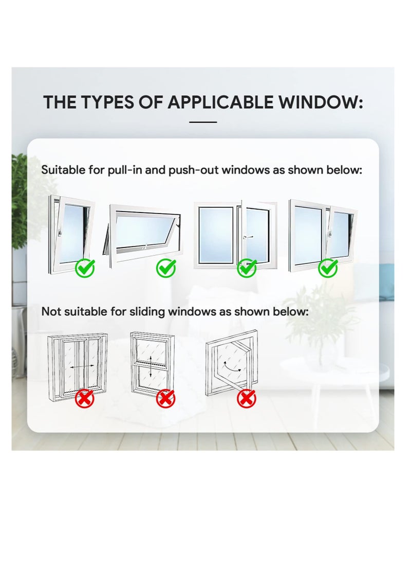 Excefore Portable Air Conditioner Window Seal Kit, 400CM (157'') AC Casement, Hot Air Stop Air Exchange Guards with Zip and Adhesive Fastener Works with Tumble Dryer, Keep House Cool, No Need for Drilling  - Image 3