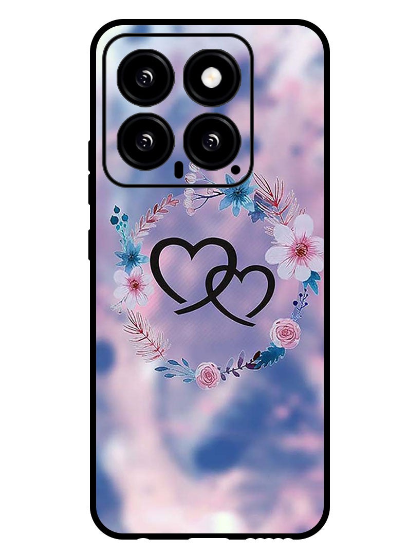 Theodor Protective Case Anti Scratch Shock Proof Bumper Cover For Xiaomi 14 Two HEarts - Image 1