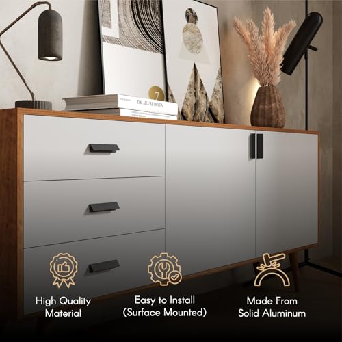 LAPO 2 Piece Drawer Knobs for Kitchen– Door Knob for Cabinets, Cupboards & Dressers (Material-Aluminum, Black Finish) - Image 5