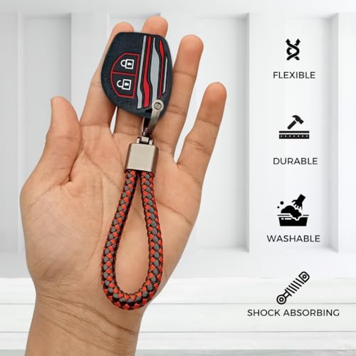 KEYCEPT Tristar Key Cover for Suzuki Swift, Dzire, Ertiga, Baleno, Grand Vitara, Celerio, WagonR, Brezza, Scross, Fronx, Jimny, Ignis (2 Button Remote Key)(Type 6, Black) - Image 5