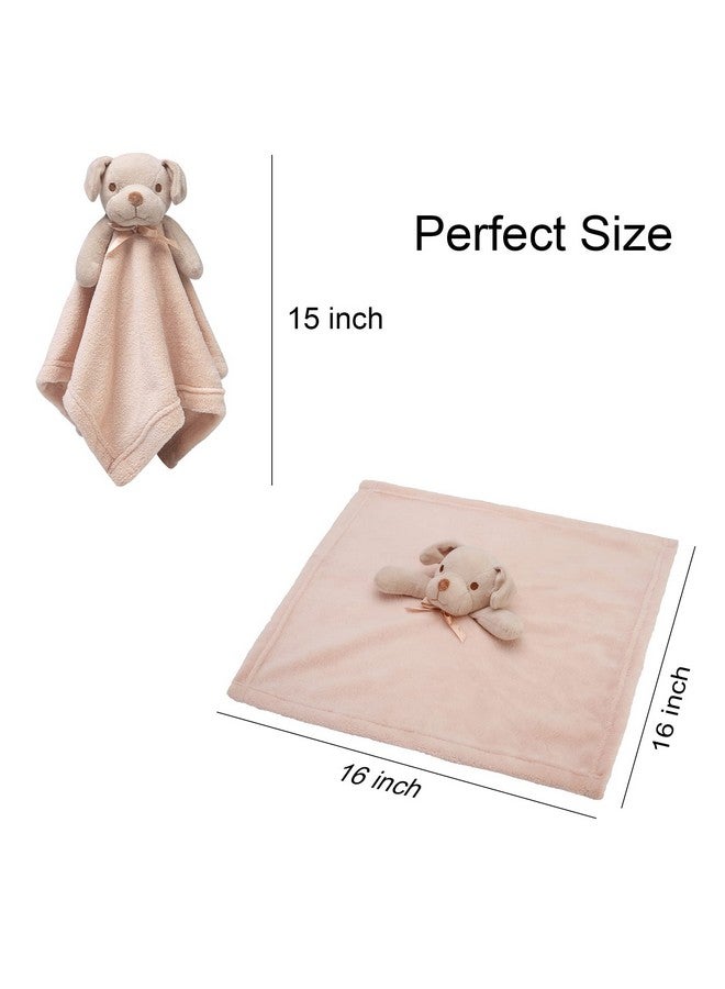 Pro Goleem Dog Security Blanket Brown Soft Puppy Lovey for Boys and Girls Unisex Lovie Baby Gifts for Toddler and Infant Snuggle Toy Stuffed Animal 16 Inch - Image 4