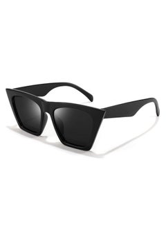 FEISEDY Sunglasses Womens Trendy Vintage Square Cat Eye Sun Glasses Uv400 Protection B2473(Polarized Black)  - Image 2