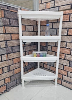 co arma Plastic corner shelving unit with high stability and durability, 4 floors  - Image 1