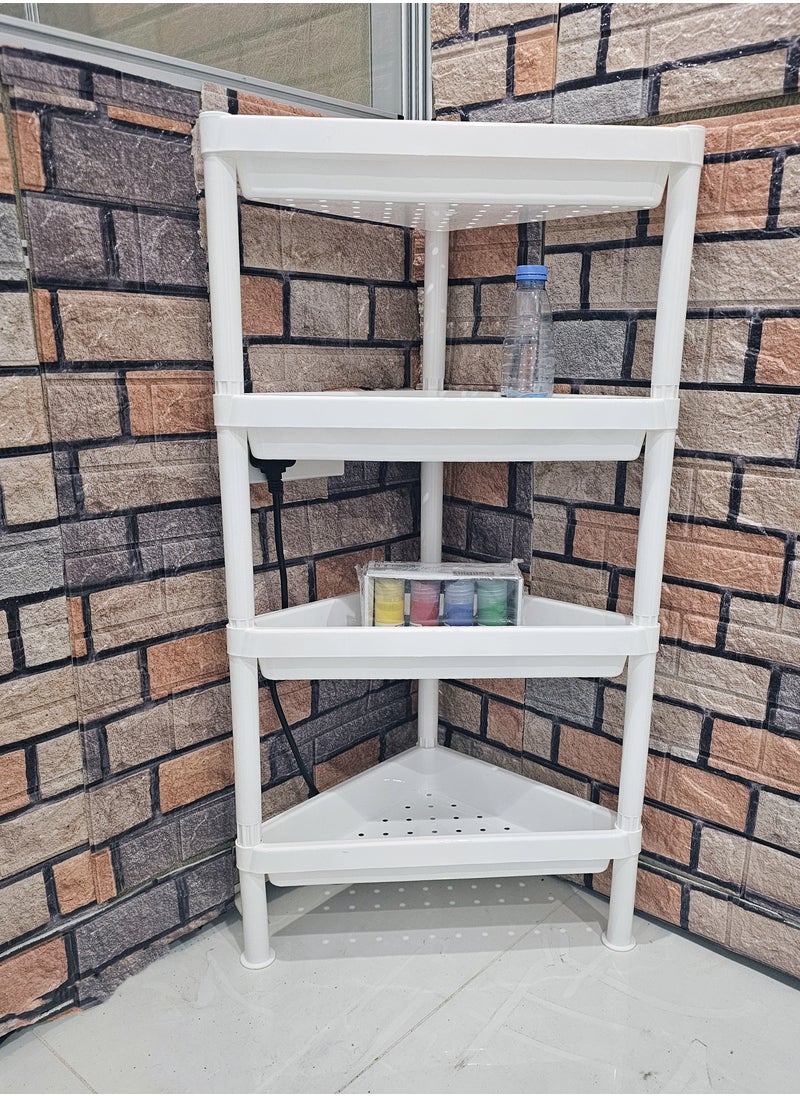 co arma - Plastic corner shelving unit with high stability and durability, 4 floors - Image 1