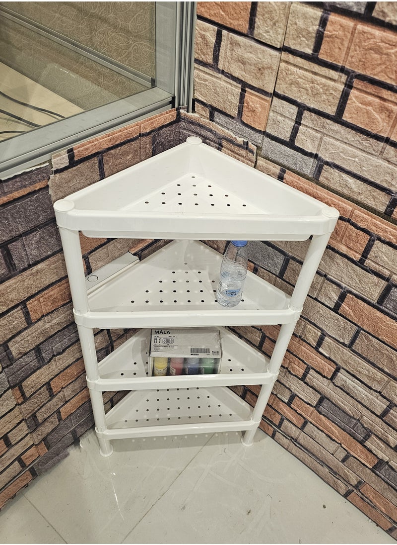 co arma - Plastic corner shelving unit with high stability and durability, 4 floors - Image 1