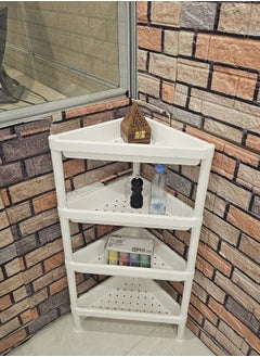 co arma Plastic corner shelving unit with high stability and durability, 4 floors  - Image 3