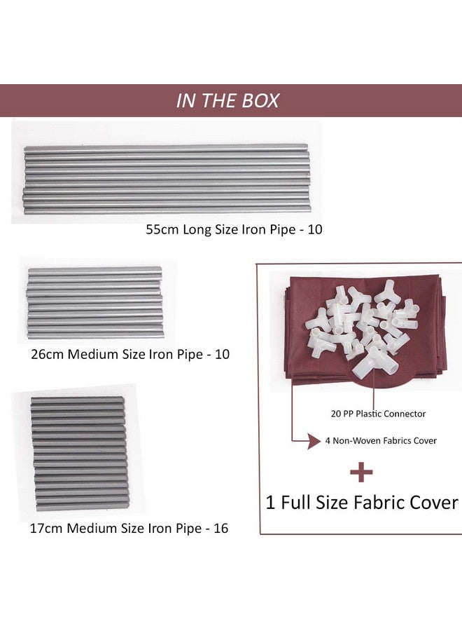 Ebee Store 4 Shalves Shoe Rack (Maroon) - Image 4