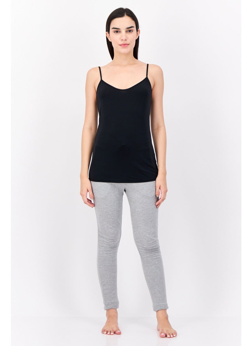 bebe - Women 2 Pieces Solid Sleeveless Tank Top, White/Black - Image 1