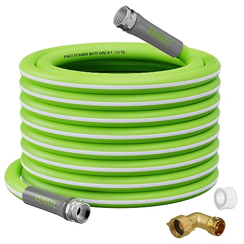 RVMATE RV Water Hose 100FT, 5/8” Inner Diameter Drinking Water Hose Lead-free, No Leaking Garden Hose For RV/Trailer/Camping, RV Accessories - Image 1