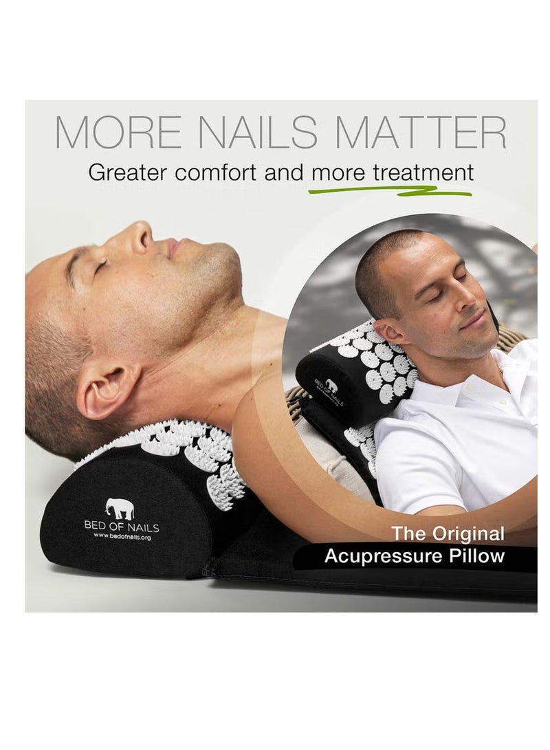 Bed of Nails Acupressure Pillow Black - Image 2