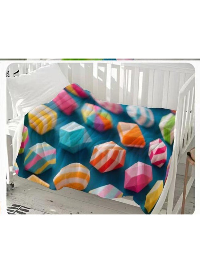 عام بطانية رقيقة من الفانيلا الكرتونية للأطفال والرضع (دافئة ومريحة، ومناسبة للنوم والألعاب) 70 سم * 100 سم - Image 1