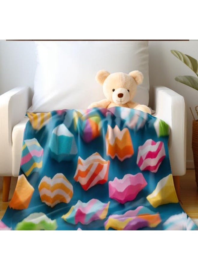 عام بطانية رقيقة من الفانيلا الكرتونية للأطفال والرضع (دافئة ومريحة، ومناسبة للنوم والألعاب) 70 سم * 100 سم - Image 5