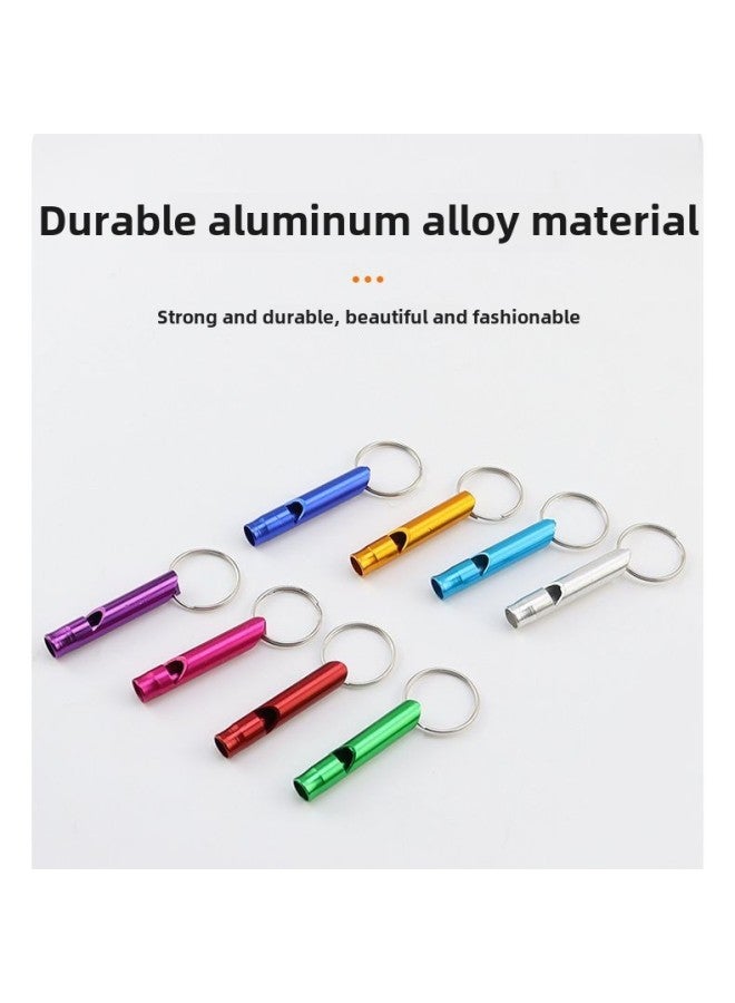 Generic Metal Whistle Outdoor Small Size Aluminum Alloy Keychain Survival Lifesaving Supplies Wholesale-Color:Purple - Image 2