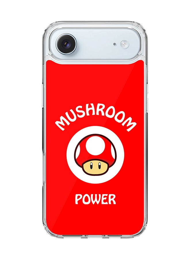 Stylizedd Classic Clear MagSafe Case for iPhone 17 Air , Hybrid Soft Case Flexible Edges Anti Drop TPU PC Gel Thin Transparent Cover [ Designed for iPhone 17 Air ] - Mushroom Power